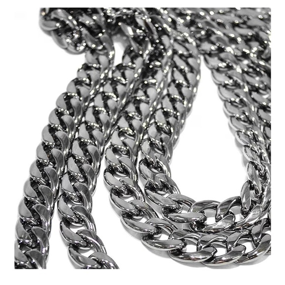 Handbags - Gun metal black purse chain replacement strap. Looks good on Coach purses